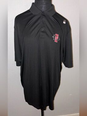 San Diego State SDSU Aztecs Dad Black Polo XL  Excellent Condition Never Used